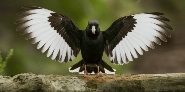 Black Birds With White Wings