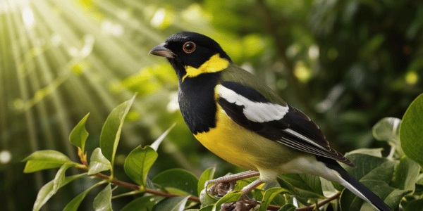 The Spectacular White winged Triller Lalage tricolor